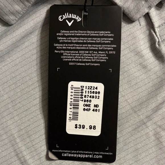 Callaway Light Gray Performance Polo - Picture 3 of 4